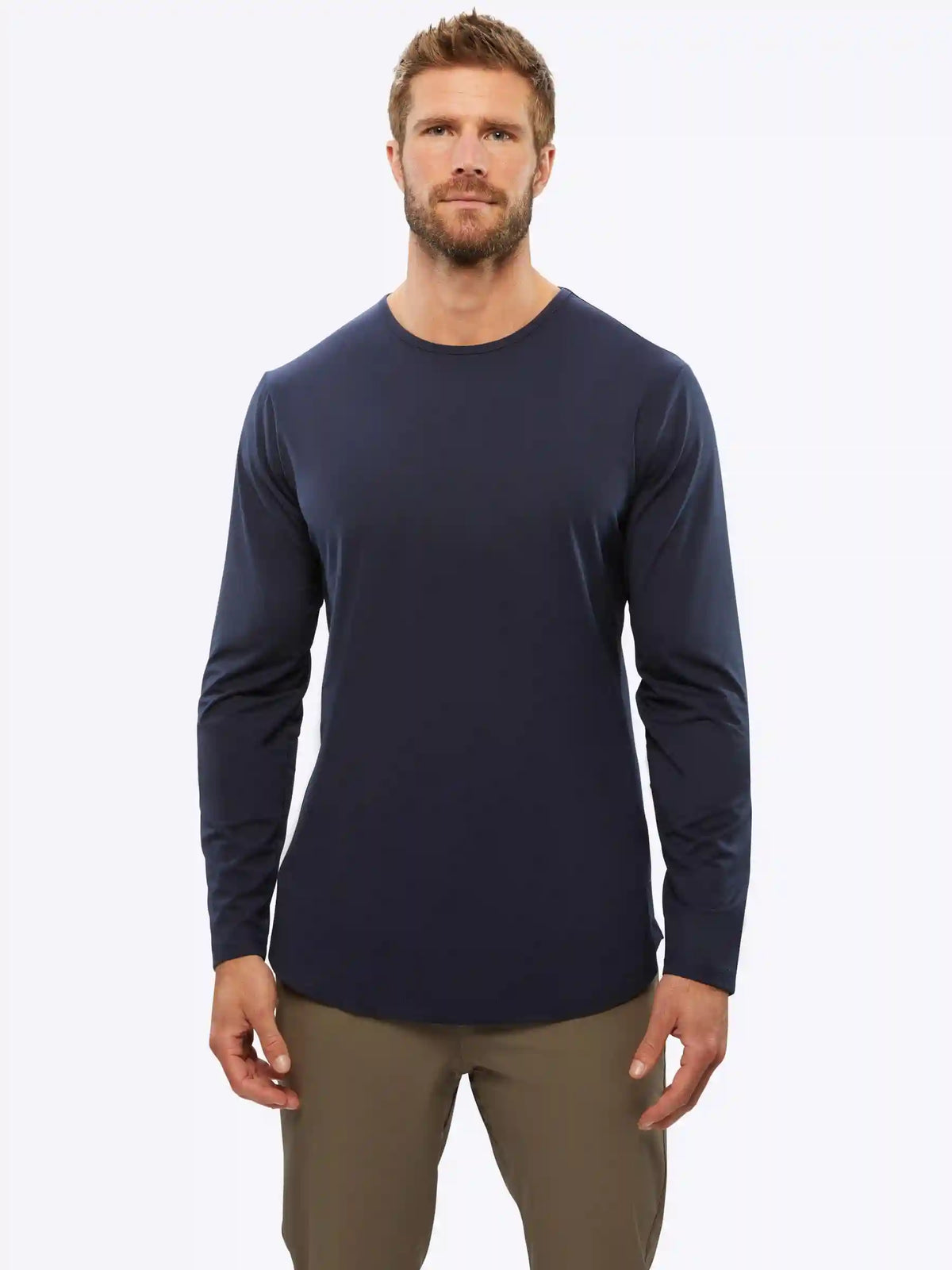 AO Long Sleeve Curve-Hem Tee | Black Signature-fit PYCA Pro®