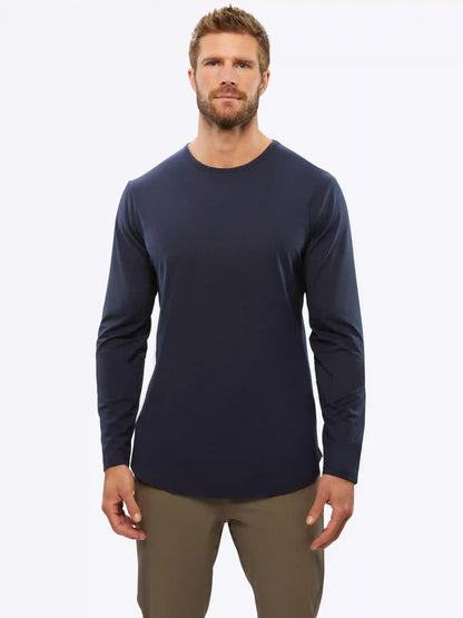 AO Long Sleeve Curve-Hem Tee | Black Signature-fit PYCA Pro®