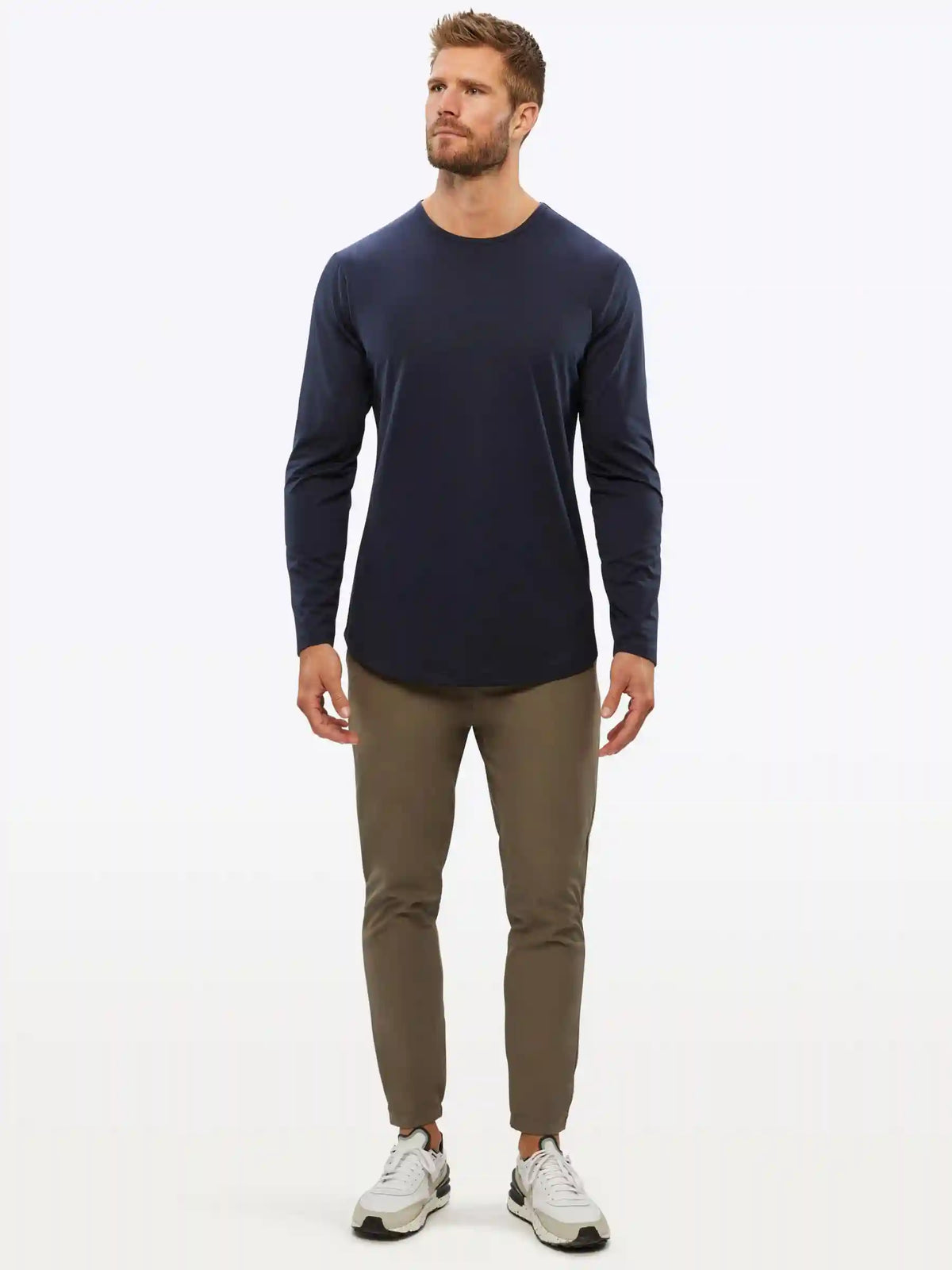 AO Long Sleeve Curve-Hem Tee | Black Signature-fit PYCA Pro®