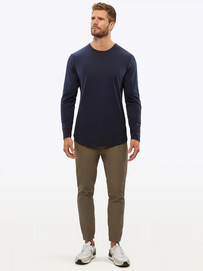 AO Long Sleeve Curve-Hem Tee | Black Signature-fit PYCA Pro®