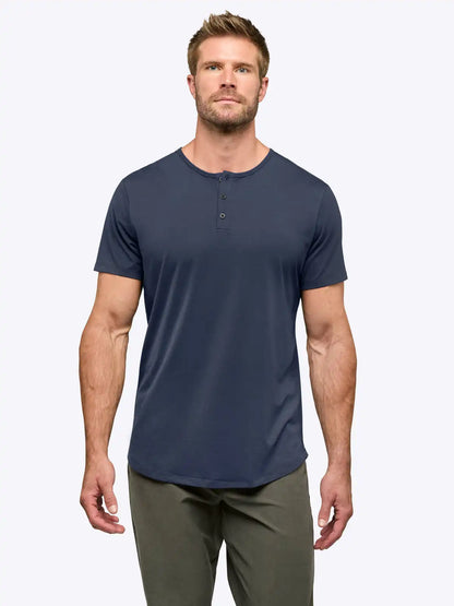AO Henley Curve-Hem | Black Signature-fit PYCA Pro®