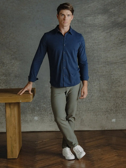 AO Long Sleeve Button Up | White Signature-Fit PYCA Pro®