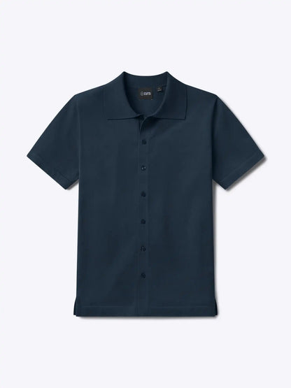 Riviera Knit Button Up | Burnt Oak Signature-Fit