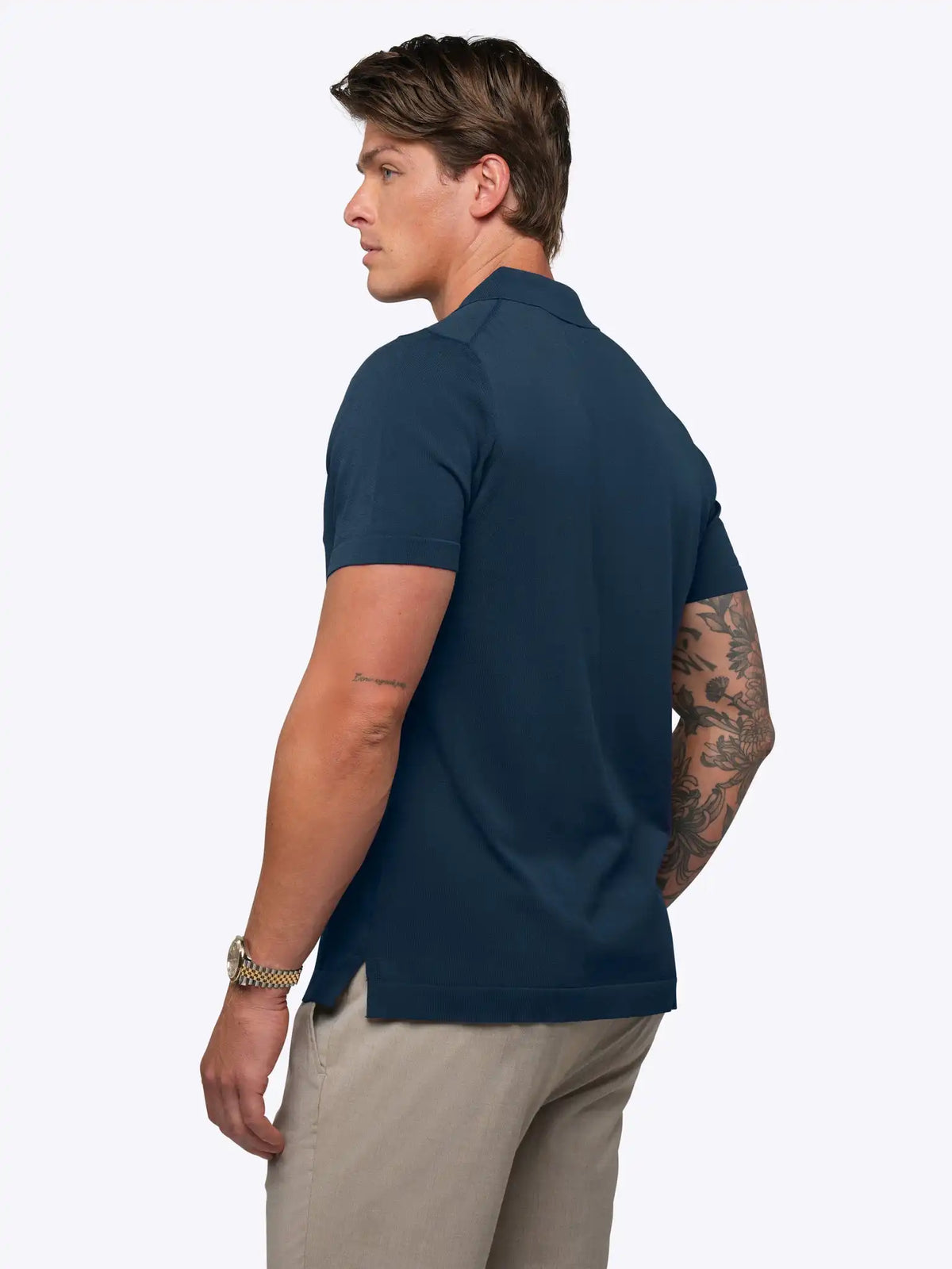 Riviera Knit Button Up | Burnt Oak Signature-Fit