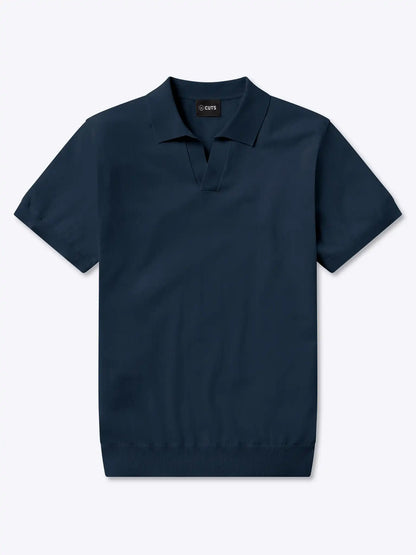 Riviera Knit Polo | Black Signature-Fit