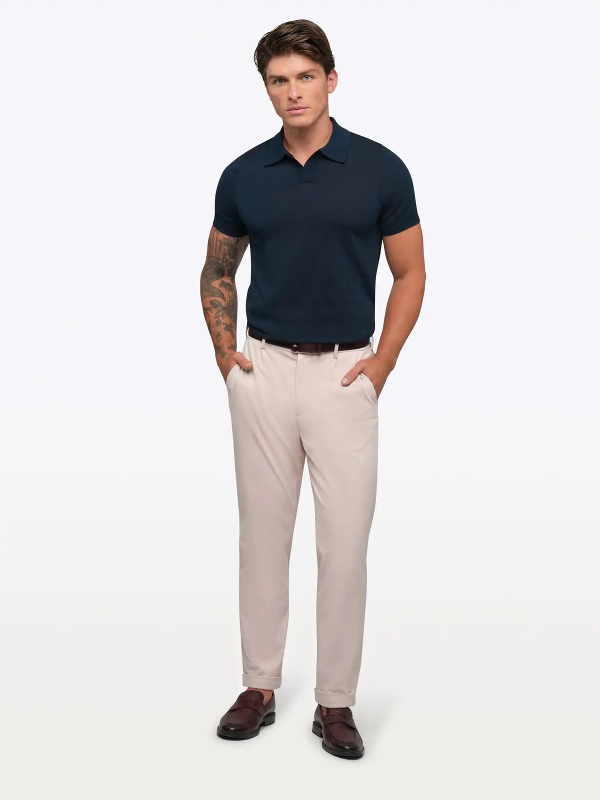 Riviera Knit Polo | Black Signature-Fit