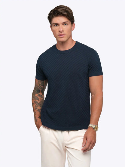 Riviera Knit Textured Tee | Sand Dune Signature-Fit
