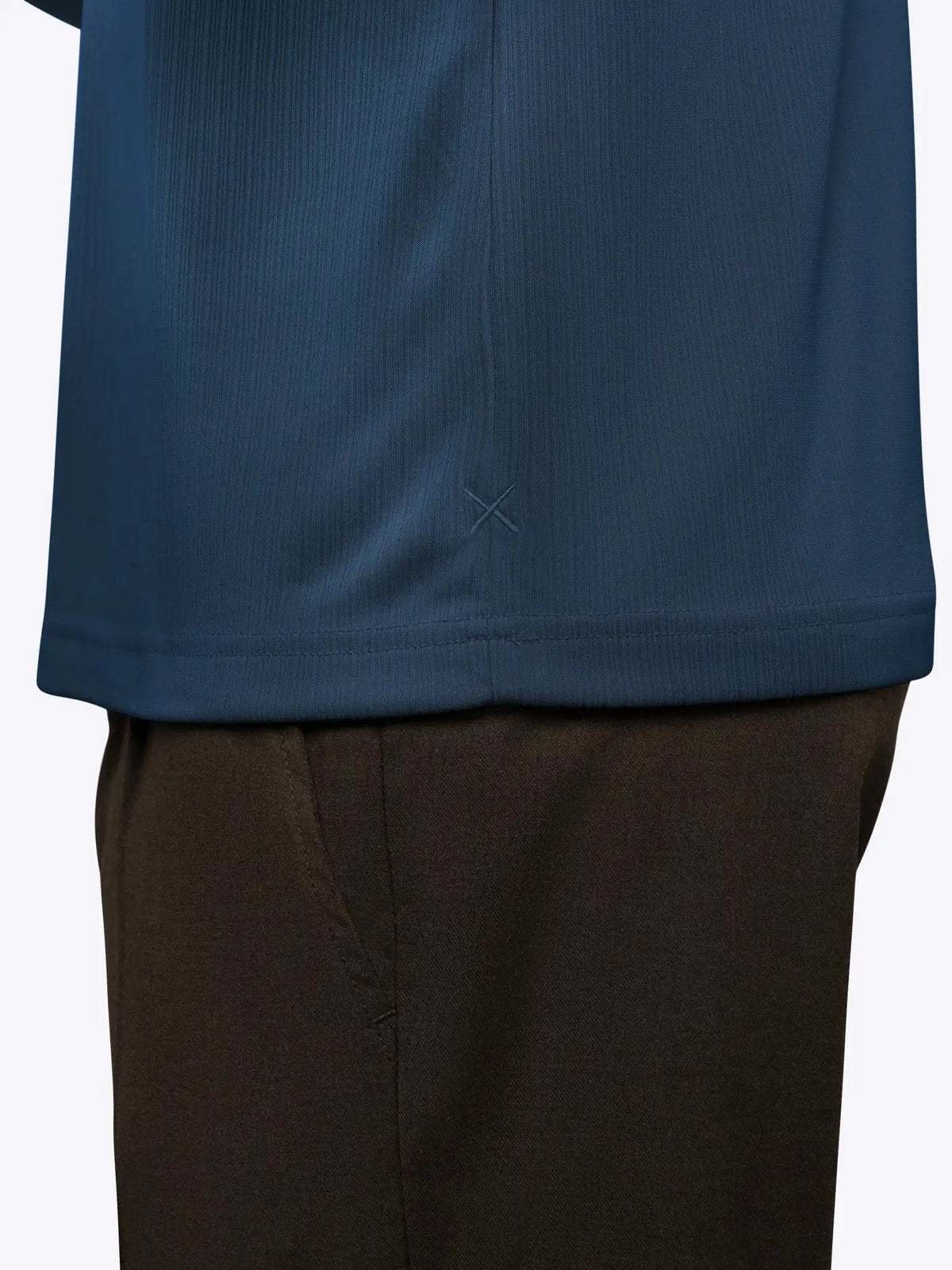 SoHo Ribbed Long Sleeve Polo | Sand Dune Signature-Fit
