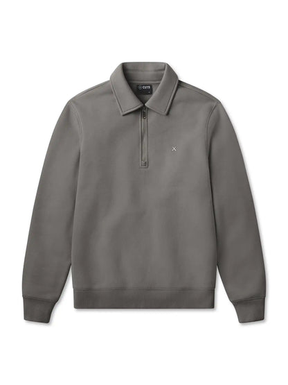 Divine Fleece Oversized Q-Zip | Obsidian