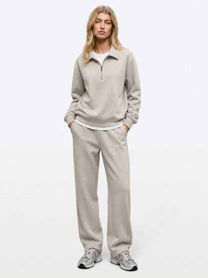 Divine Fleece Oversized Q-Zip | Obsidian