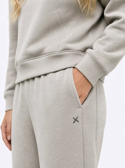 Divine Fleece Oversized Straight-Leg Sweatpant | Parchment