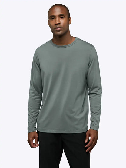 AO Forever Long Sleeve Tee | White Classic-Fit PYCA Pro®