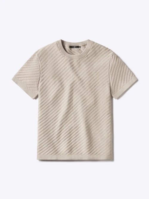 Riviera Knit Textured Tee | Sand Dune Signature-Fit