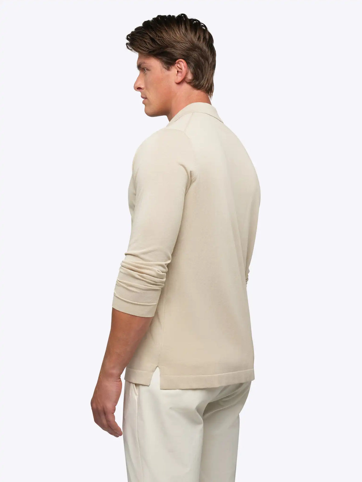 Riviera Knit Long Sleeve Button Up | Pacific Blue Signature-Fit