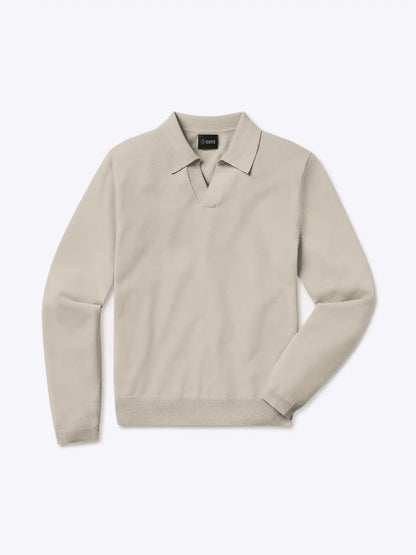 Riviera Knit Long Sleeve Polo | Merlot Signature-Fit