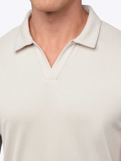 SoHo Ribbed Polo | Pacific Blue Signature-Fit