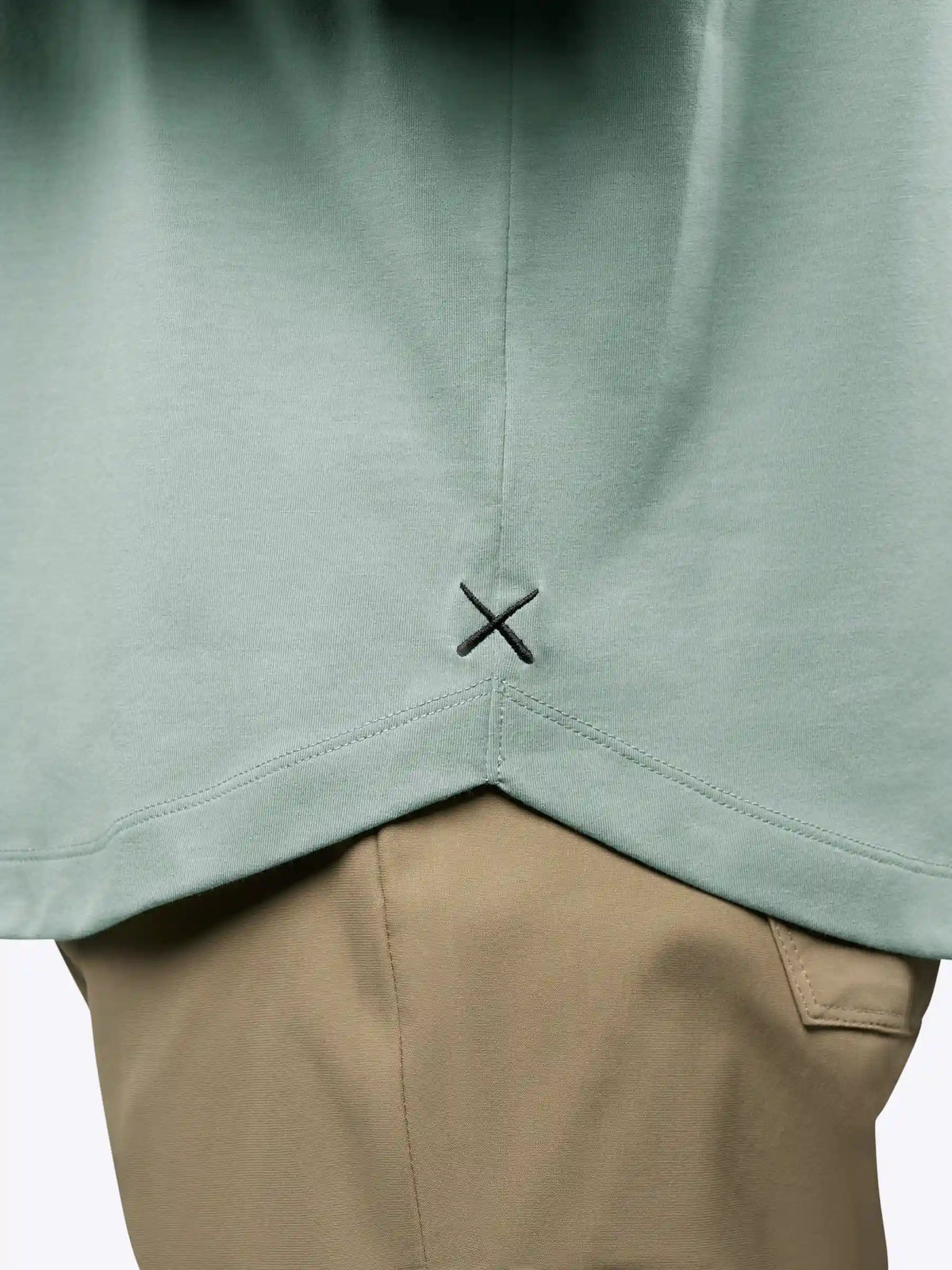 AO Long Sleeve Henley Curve-Hem Tee | Pure Cashmere Signature-Fit PYCA Pro®