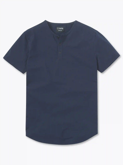 AO Henley Curve-Hem | Black Signature-fit PYCA Pro®