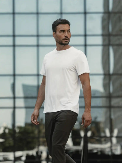 AO Forever Tee | White Classic-Fit PYCA Pro®