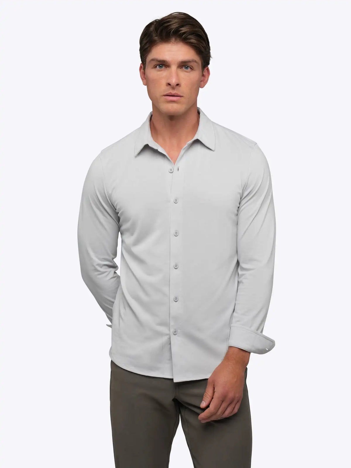 AO Long Sleeve Button Up | White Signature-Fit PYCA Pro®