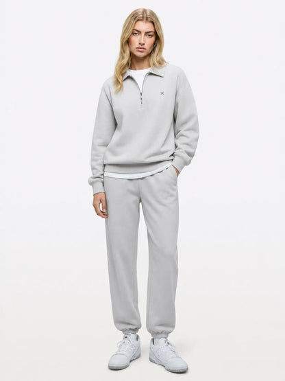 Divine Fleece Oversized Q-Zip | Obsidian