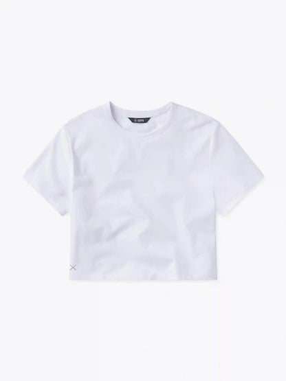 Almost Friday Tee Cropped | White Classic-fit PYCA Pro®