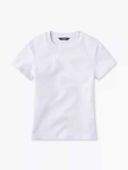 Tomboy Tee | White Slim-Fit Tomboy-Cotton™