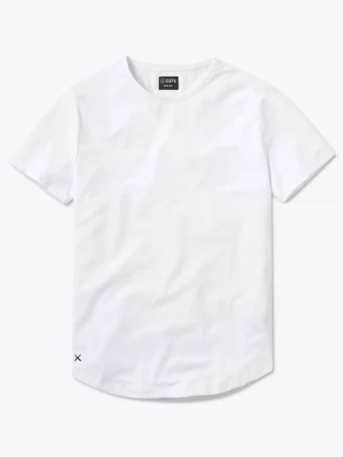 AO Curve-Hem Tee | White Signature-fit PYCA Pro®