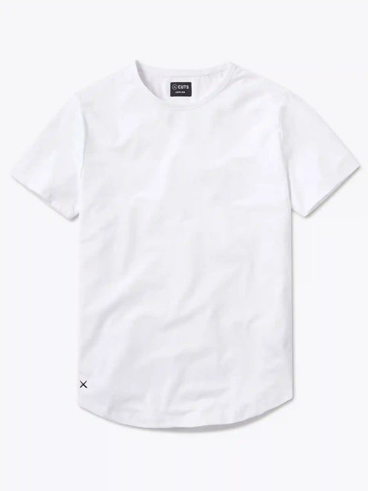 AO Curve-Hem Tee | White Signature-fit PYCA Pro®