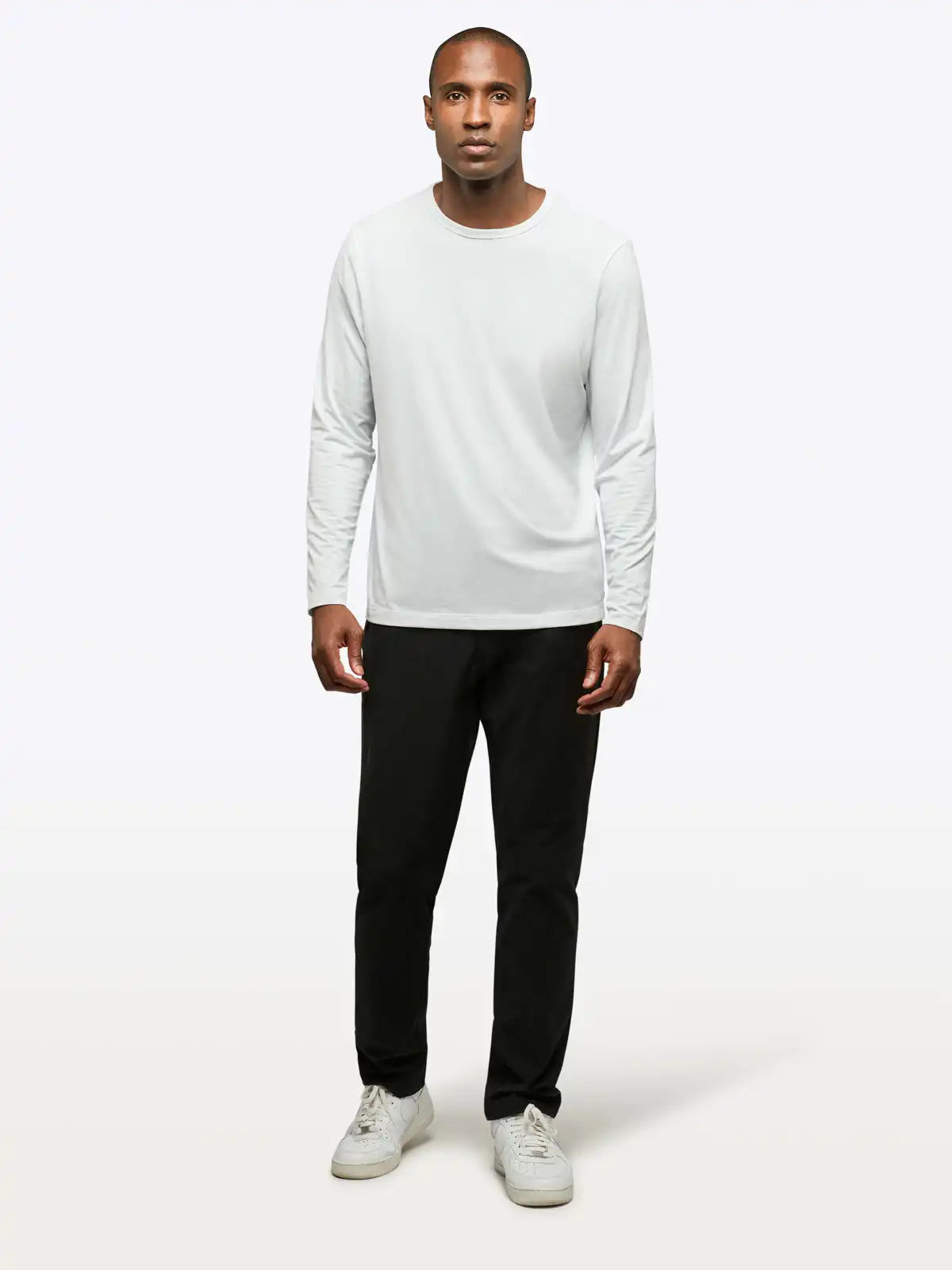 AO Forever Long Sleeve Tee | White Classic-Fit PYCA Pro®
