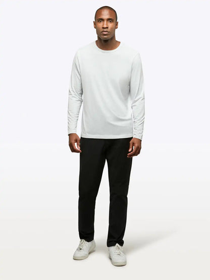 AO Forever Long Sleeve Tee | White Classic-Fit PYCA Pro®