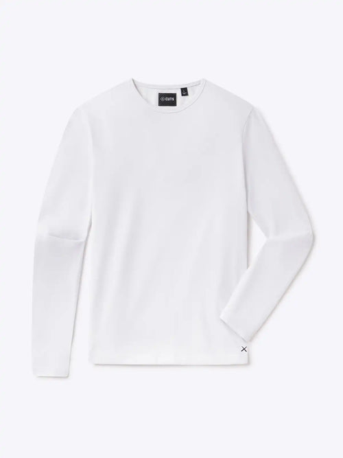 AO Forever Long Sleeve Tee | White Classic-Fit PYCA Pro®