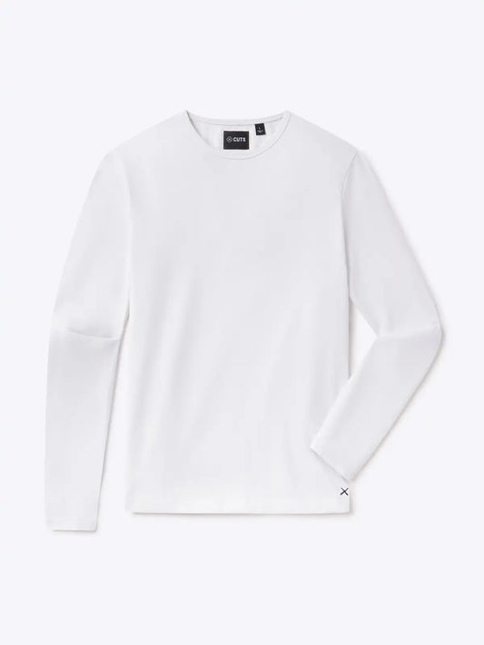 AO Forever Long Sleeve Tee | White Classic-Fit PYCA Pro®