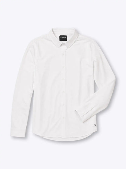 AO Long Sleeve Button Up | White Signature-Fit PYCA Pro®