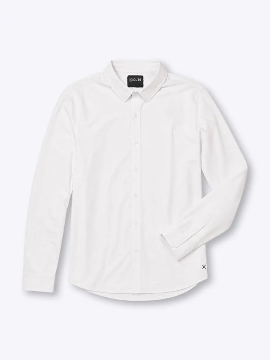 AO Long Sleeve Button Up | White Signature-Fit PYCA Pro®