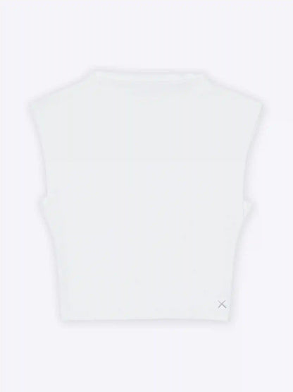 Sleeveless Tomboy Tee | White Tomboy-Cotton™