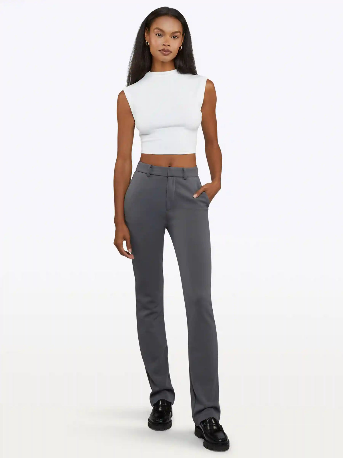 Sleeveless Tomboy Tee | White Tomboy-Cotton™