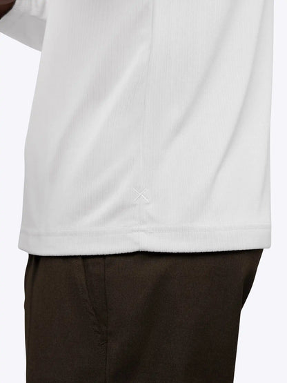 SoHo Ribbed Long Sleeve Polo | Sand Dune Signature-Fit