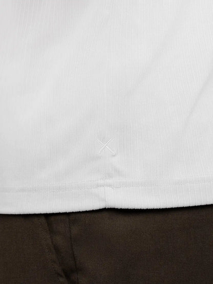 SoHo Ribbed Long Sleeve Polo | Sand Dune Signature-Fit