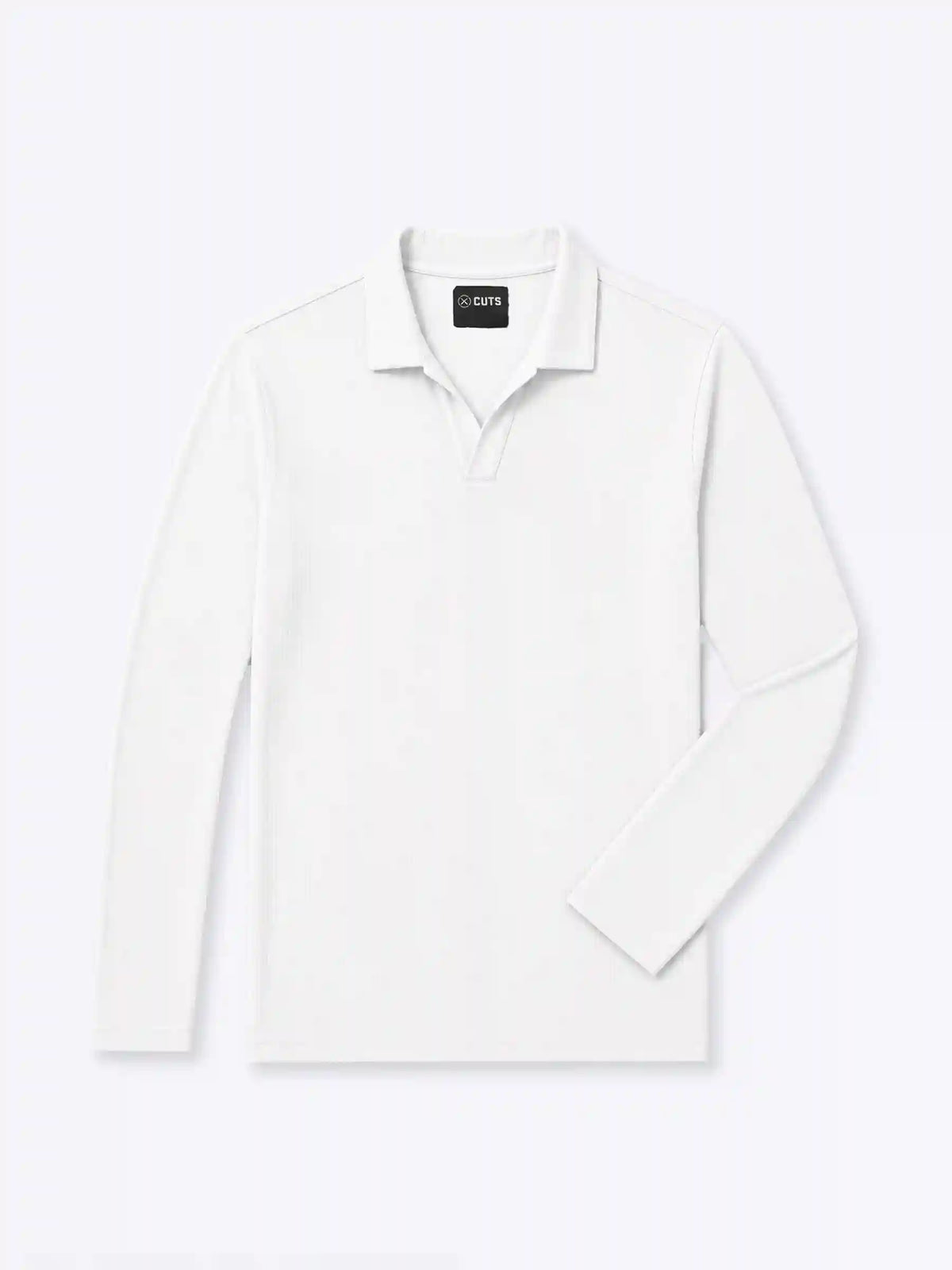 SoHo Ribbed Long Sleeve Polo | Sand Dune Signature-Fit