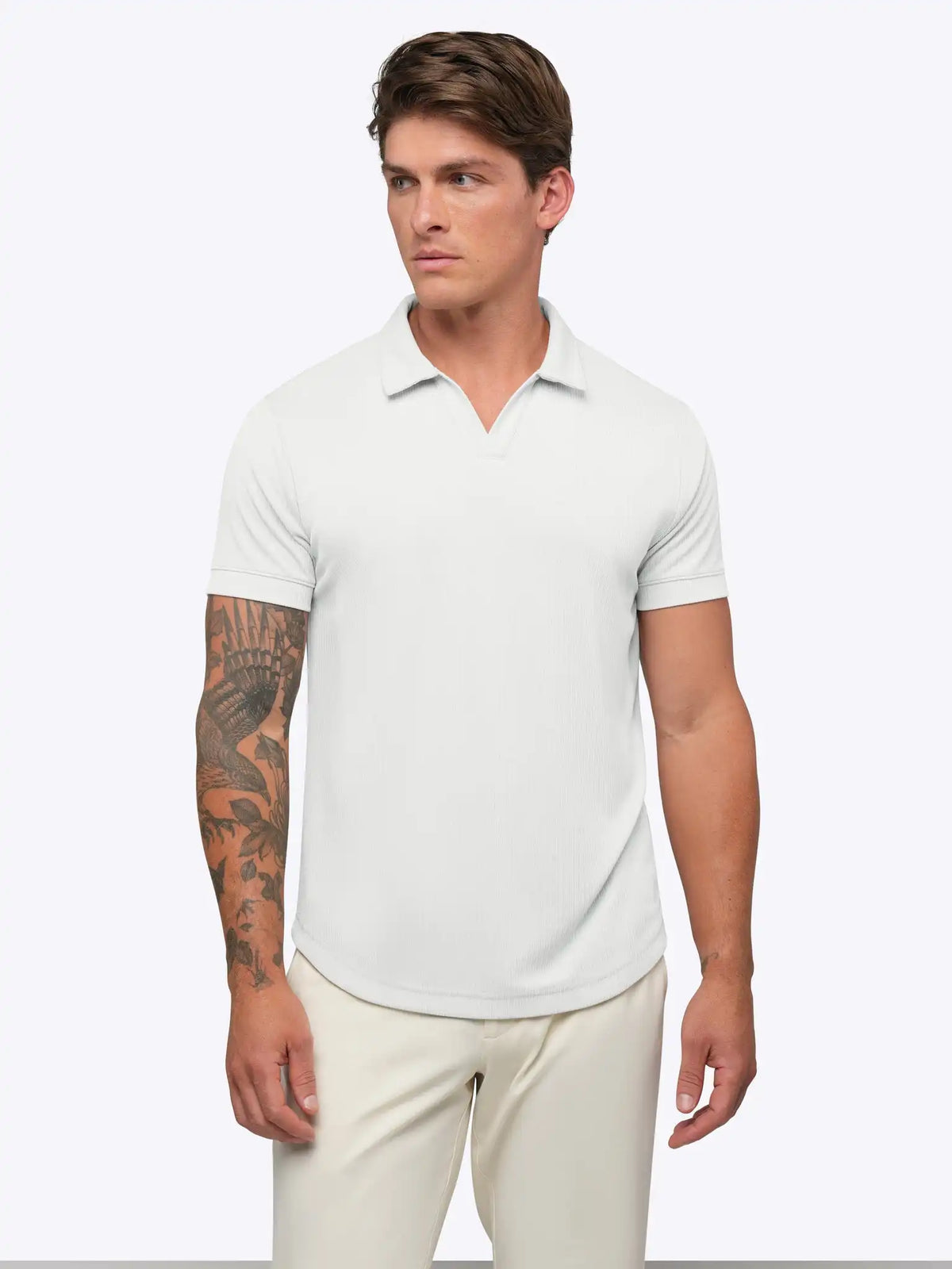 SoHo Ribbed Polo | Pacific Blue Signature-Fit