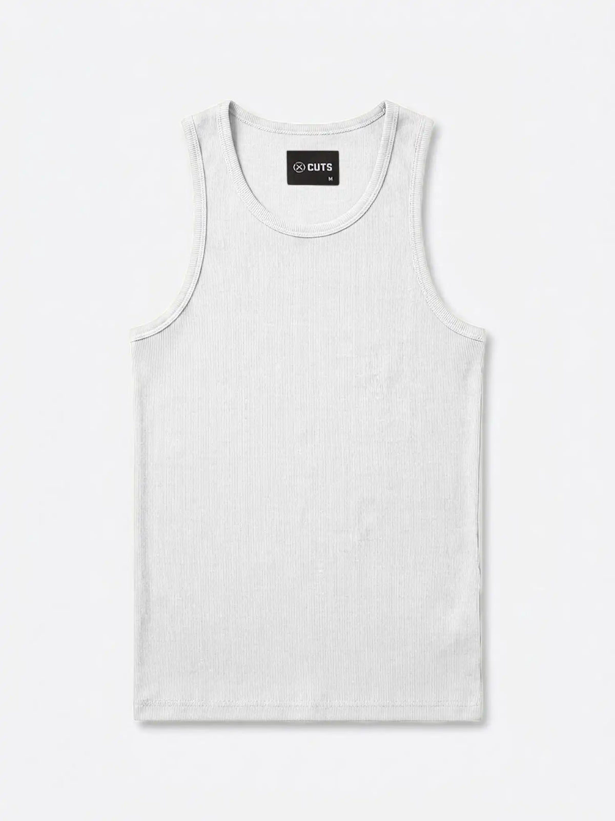 Essential Fitted Rib Tank | Black Form-Fitting