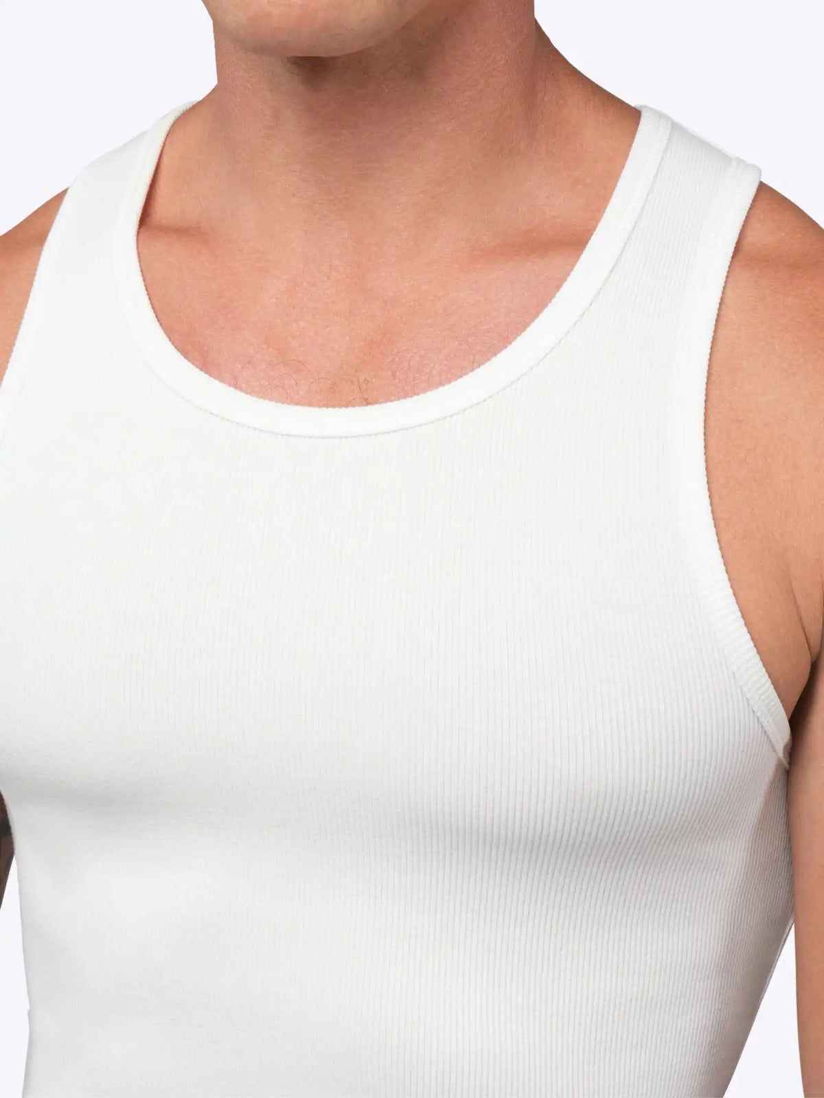 Essential Fitted Rib Tank 6 Pack | Black Form-Fitting