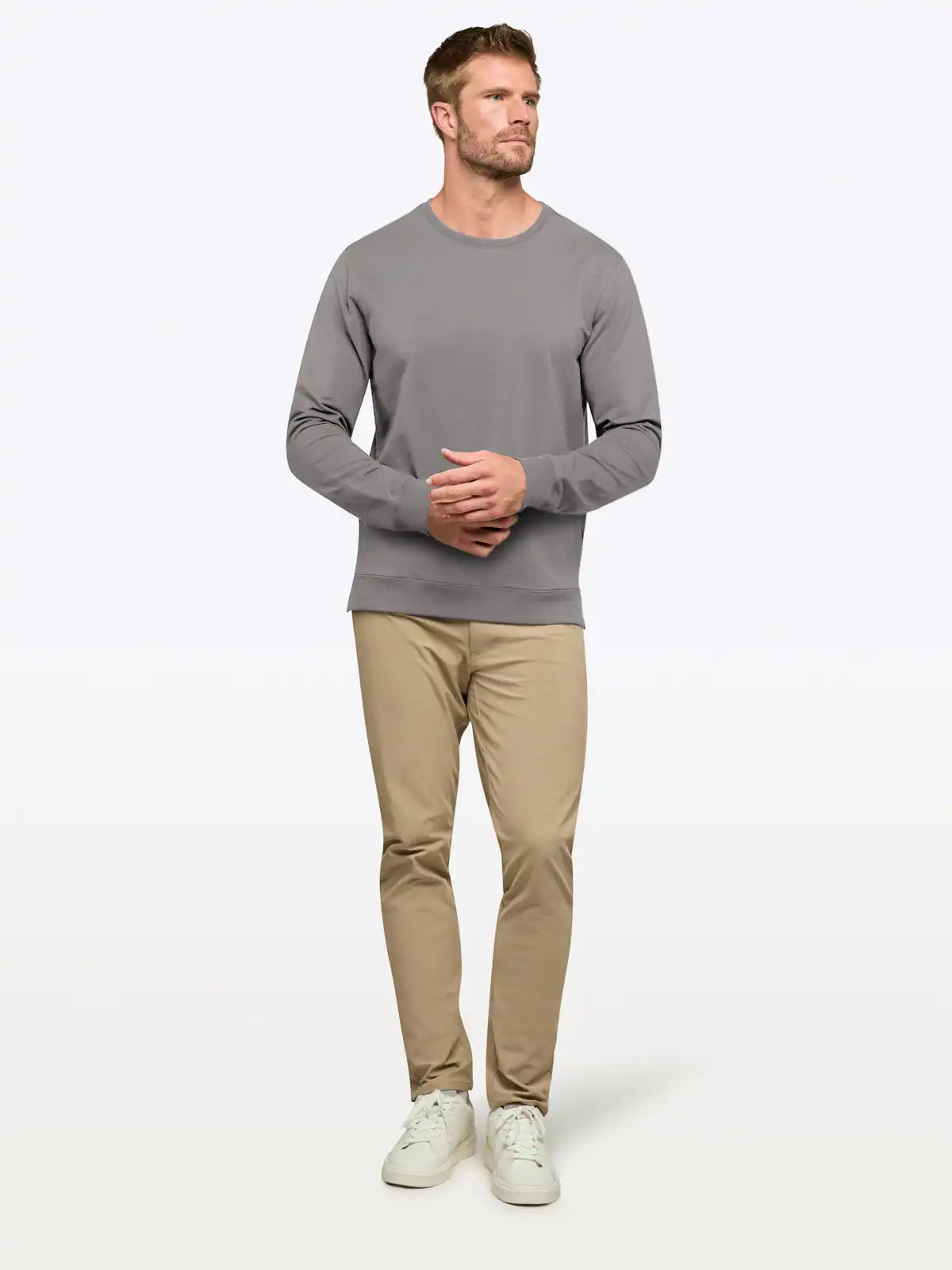 Hyperloop Pullover Split-Hem | Heather Grey Signature-fit