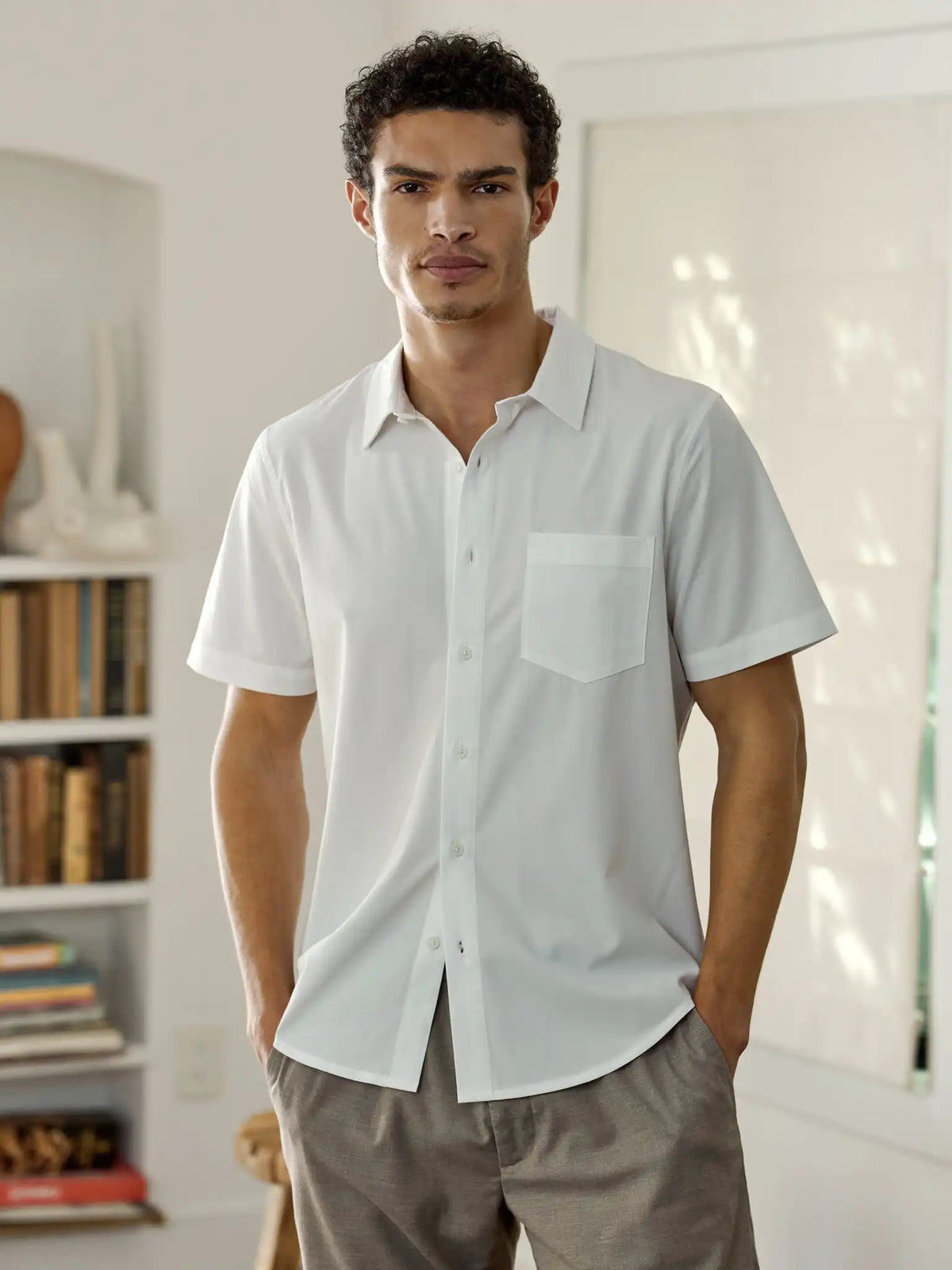 SoHo Short Sleeve Button Up | Oxford Blue Signature-fit