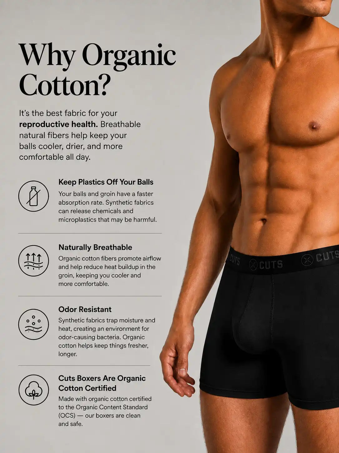 Organic Cotton Boxer Brief 1-Pack | Black